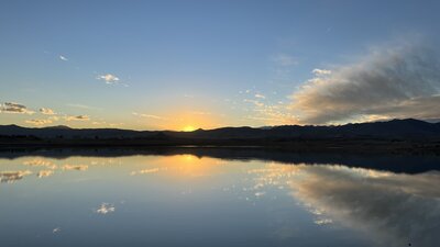 Lagerman Reservoir at sunset.