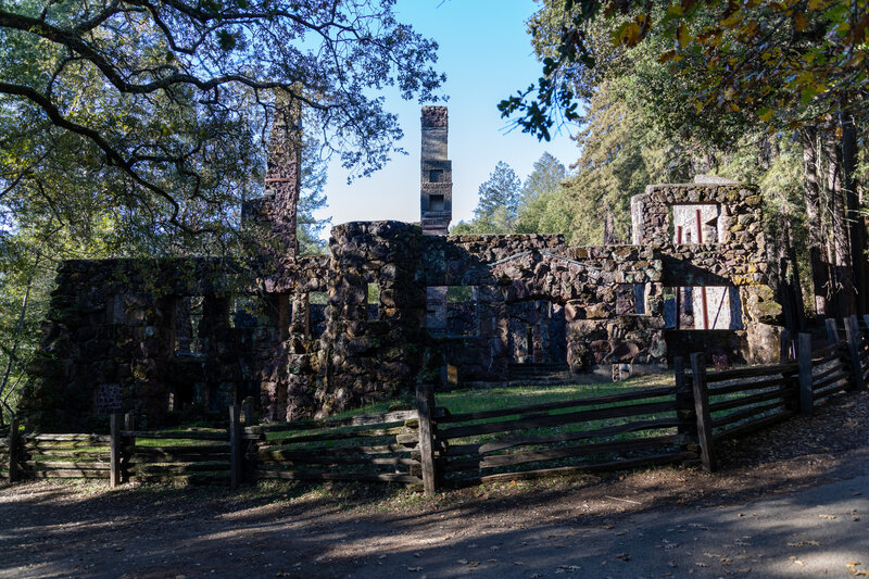 The ruins of Jack London's Wolf House.