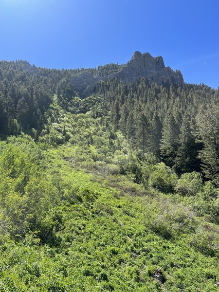 A stunning pillar below Haystack Mountain