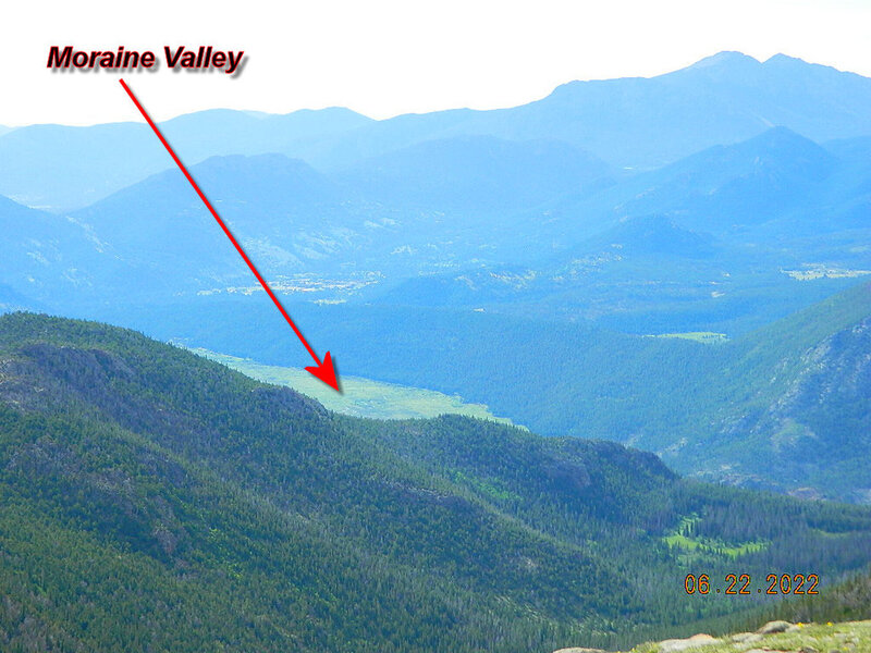 Moraine Valley from Upper Ute Trail. R.M.N.P.