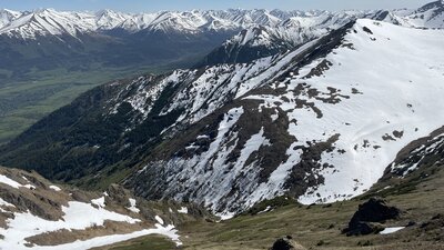 A gorgeous look down on to the hike you've complete is presented to you as you near the peak. The view helps you reflect on the hike and the journey to the top.