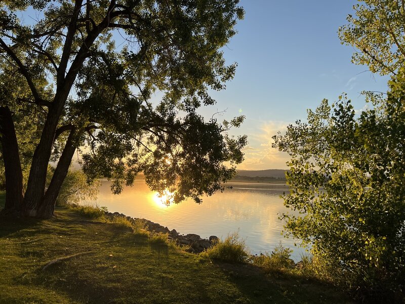 McIntosh Lake at sunset.