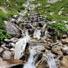 One of several burbling streams along this route.