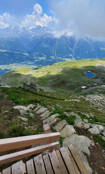 Descent from the communications tower.