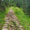 Old stone road just below the ridge.