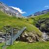 Cute suspension bridge over what must be close to the Dala's headwaters