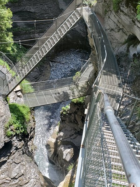 Wonderful system of ramps and stairs to get up close to the waterfall!  Thanks volunteer trail builders...