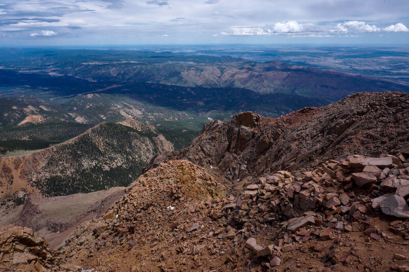 The view from Pikes Peak summit