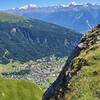 Looking down at Leukerbad from Gemmi pass.