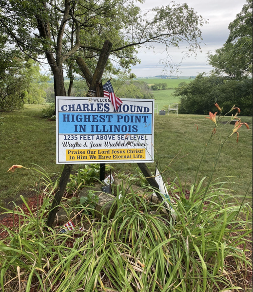 Summit of Charles Mound.