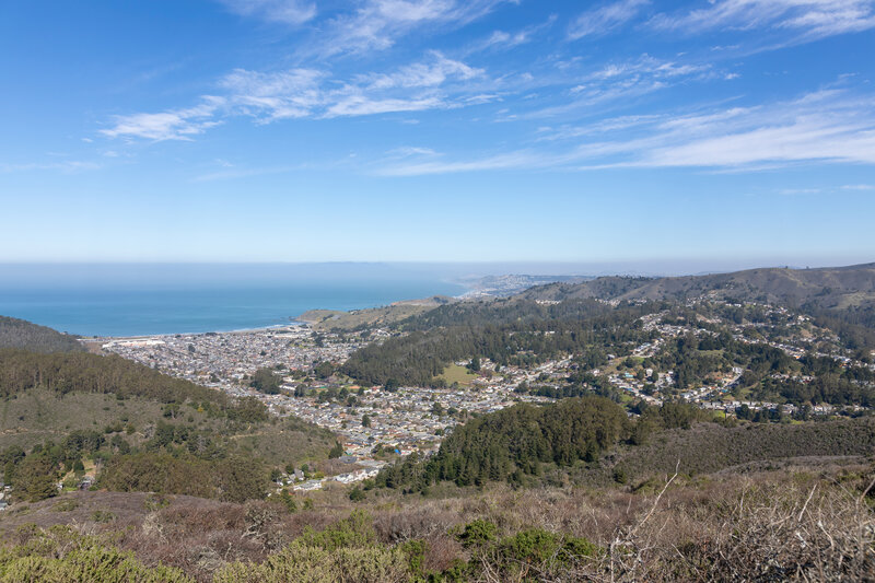 Pacifica from Montara Mountain Trail.