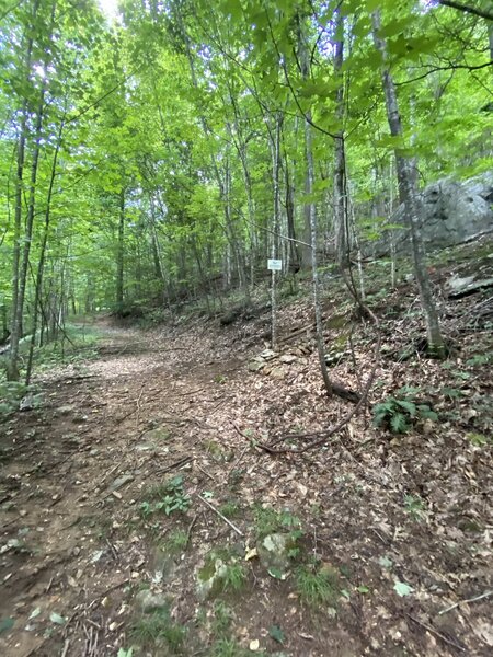 Turnoff for the boulders trail.