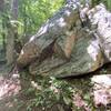 First Boulder you encounter on the trail.