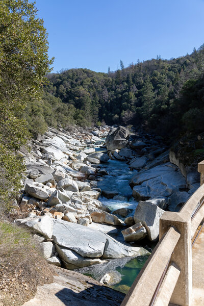 South Yuba River from the old highway bridge.