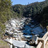 South Yuba River from the old highway bridge.