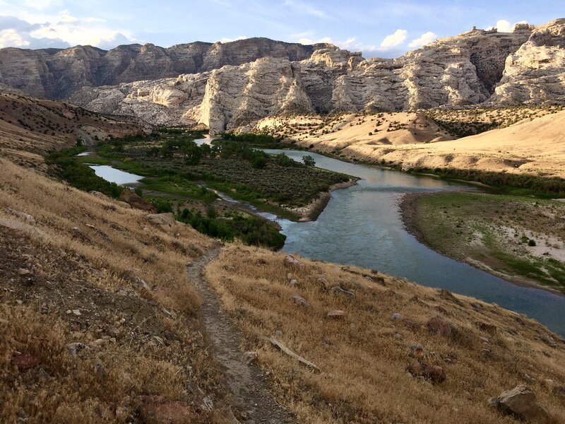 Evening views of Split Mountain & Green River from the River Trail.