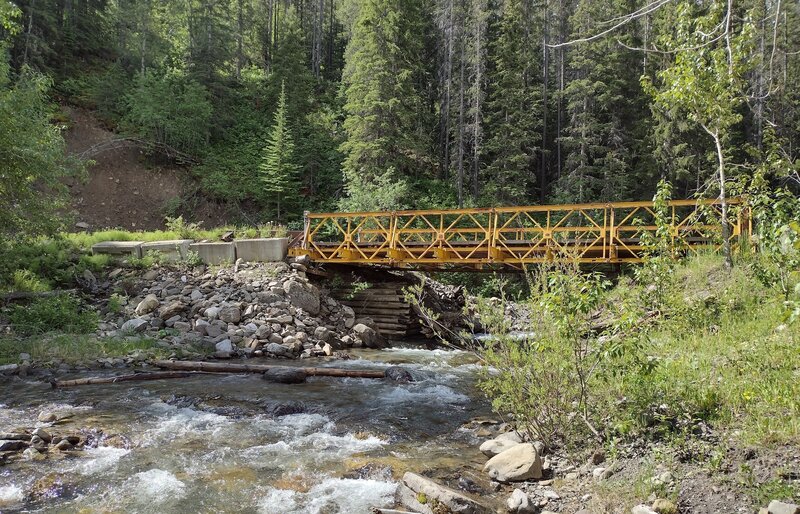 York Creek and its extremely sturdy bridge.