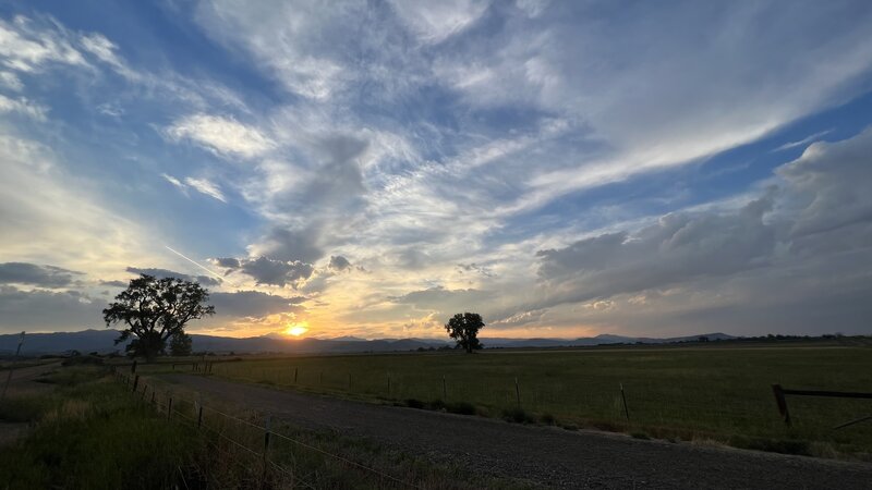 Sunset near where the Open Sky Loop meets N 75th St.