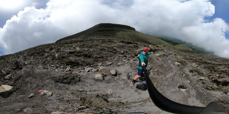 Atop the volcano