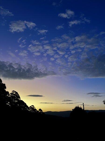 Last light at Woonoongoora Walkers Camp