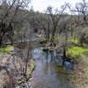 Raccoon Creek from the South Legacy Way Bridge.