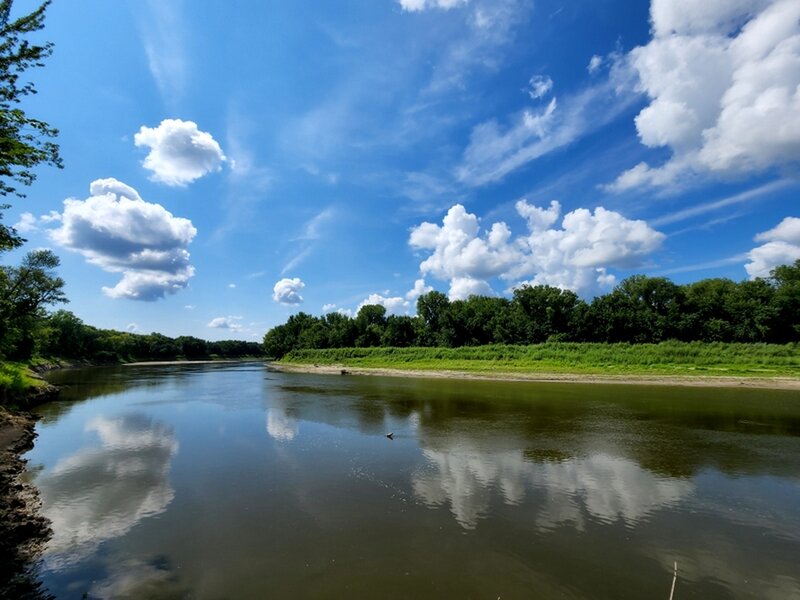 Looking upstream on the Minnesota River.