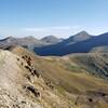 Taken from on top of Igloo Peak, looking North. The trail runs from left to right along the ridgeline.