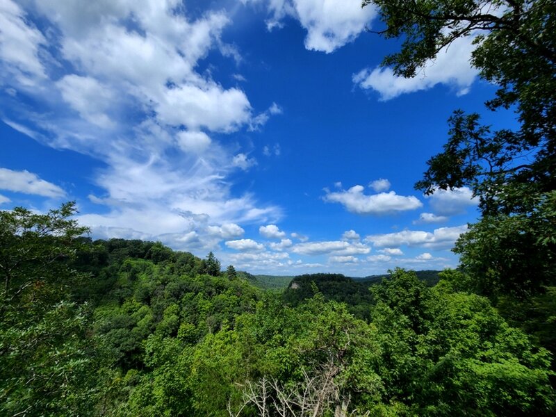 A view of Coyote Point from Inspiration Point.