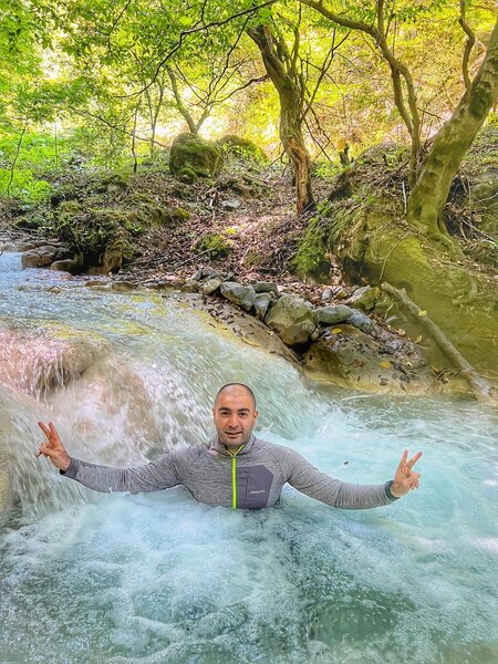 One of the natural pools of the river.