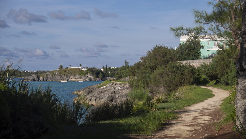 Bermuda Railway trail close to Bailey Bay Footbridge.