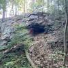 Small cave off of the trail.