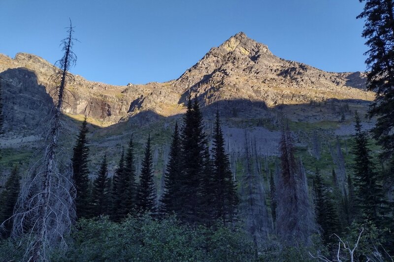 Early morning sun lighting up Mt. Brown, 8,565 ft.