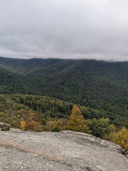 View from Bear Church Rock with weather approaching.