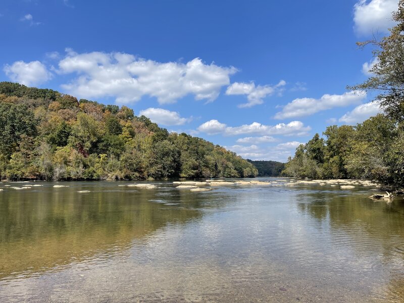 View north of the Chattahoochee from the Whitewater Creek Canoe and Raft Launch