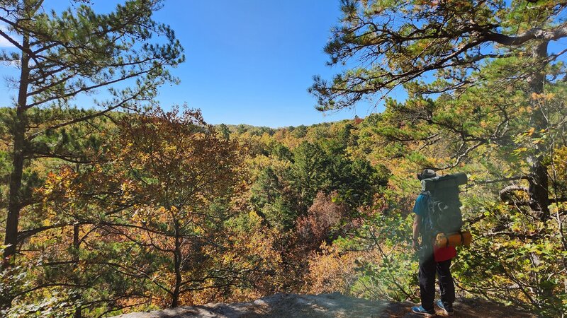 October 14, 2022 fall backpacking trip. Scenic over look on south loop