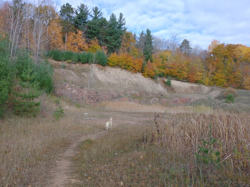 Red sandstone quarry