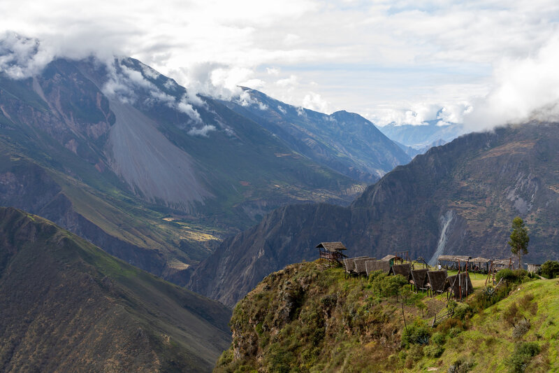 Choquequirao Wasi with far reaching views up the Rio Apurimac Valley.