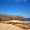 On the beach just below the South River Trail