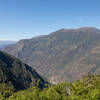 View from the first terraces after entering Choquequirao across the Rio Apurimac Valley.