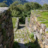 One of the steep staircases between terraces