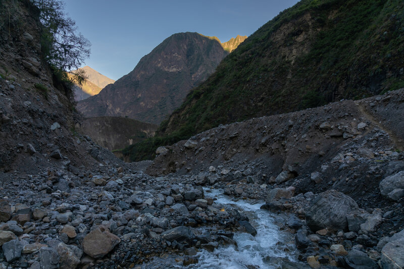 Rio Blanco shortly after sunrise.