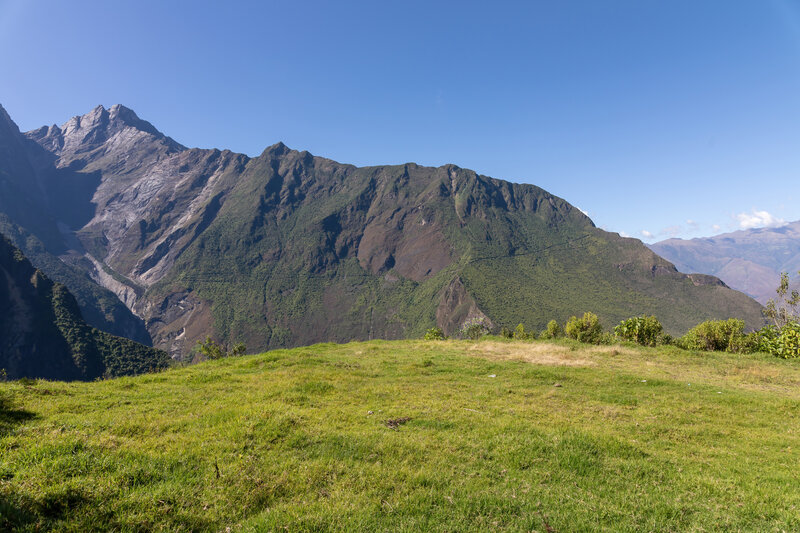 Looking back towards the mountain range north of Choquequirao.