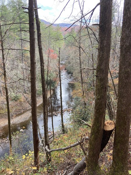 Rough Ridge Trail, Cohutta Wilderness, looking down on Jack's River