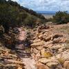 Technical trail that provides nice views of valley, San Juans and occasionally the Gunnison River.