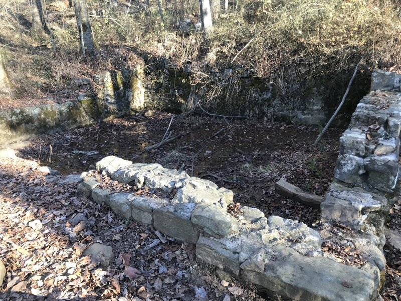 Remnants of the reservoir for the 1898 hotel.