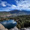 Laura Lake, San Joaquin Mountain, and Two Teats from above Clarice Lake.