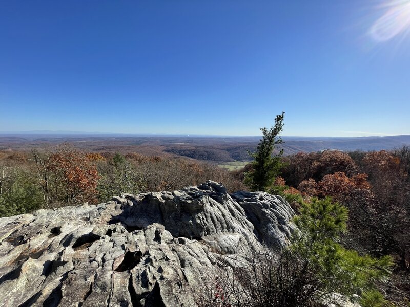 View from atop Black Mountain, looking south into Grassy Cove.