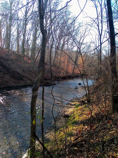 Walking along the Penndel Trail on Winter Solstice.