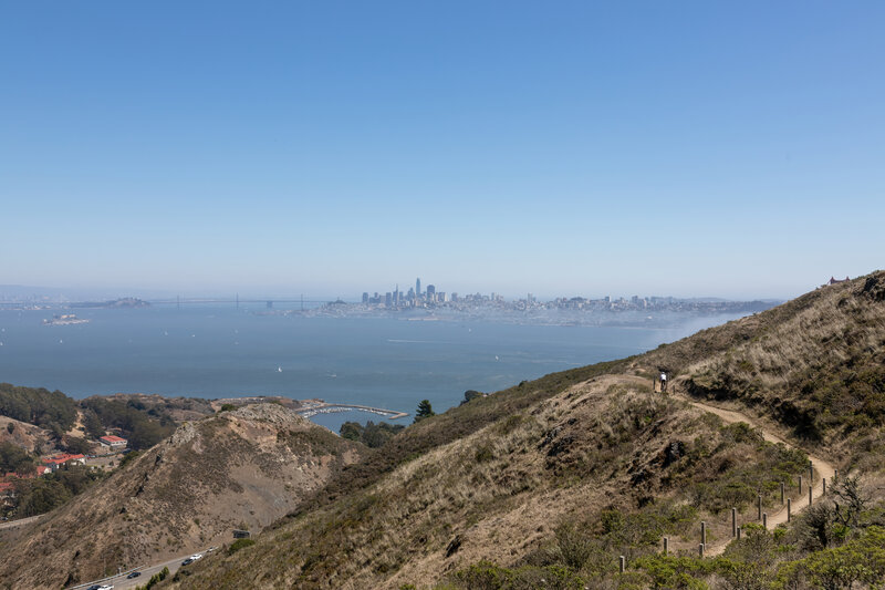 San Francisco from the junction of Slacker Trail and SCA Trail.