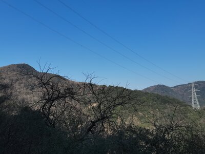 Looking at the hilltop from the bottom.